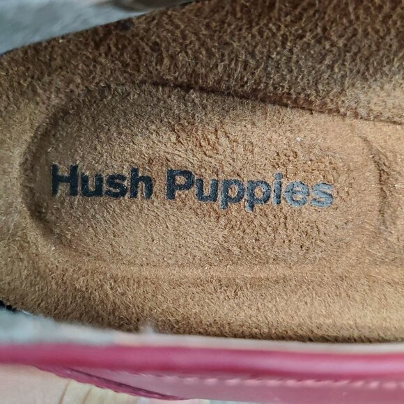 Hush Puppies Shoes Womens Size 11 Red Leather Burlesque Brogue Flats - Picture 8 of 10
